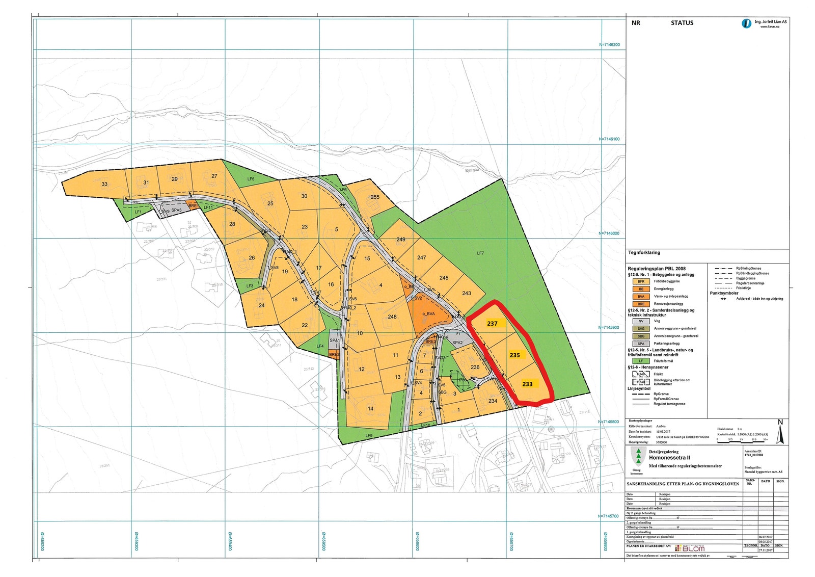 Tomteadresser nye hytter Bjørganvegen 233-235-237 Galleribilde