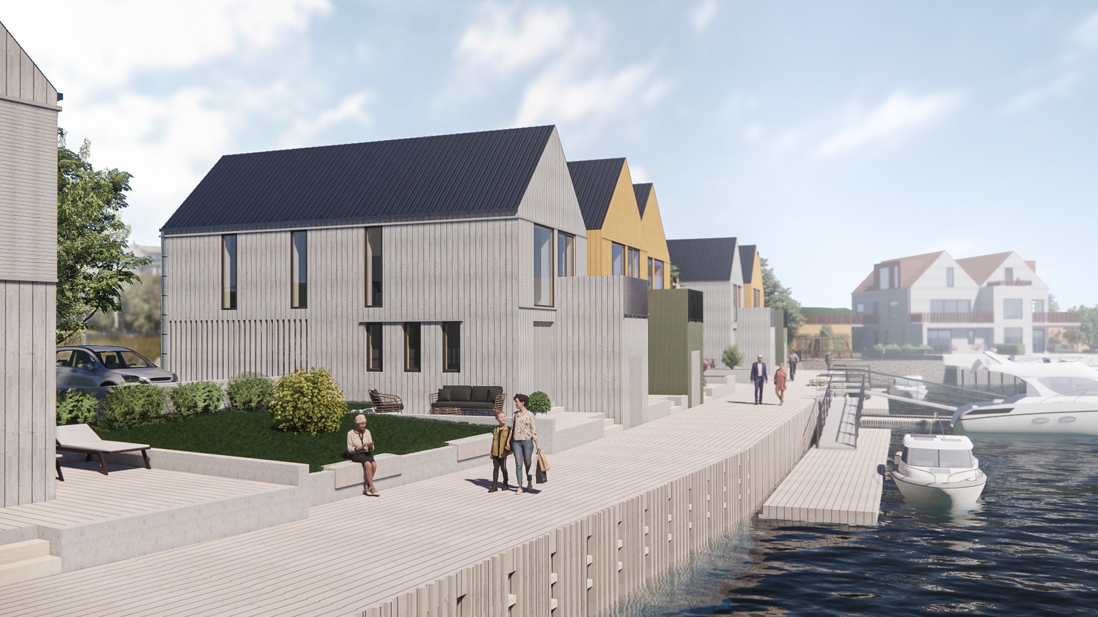 Her vil det være mulig for sameiet å lage båtplasser Galleribilde