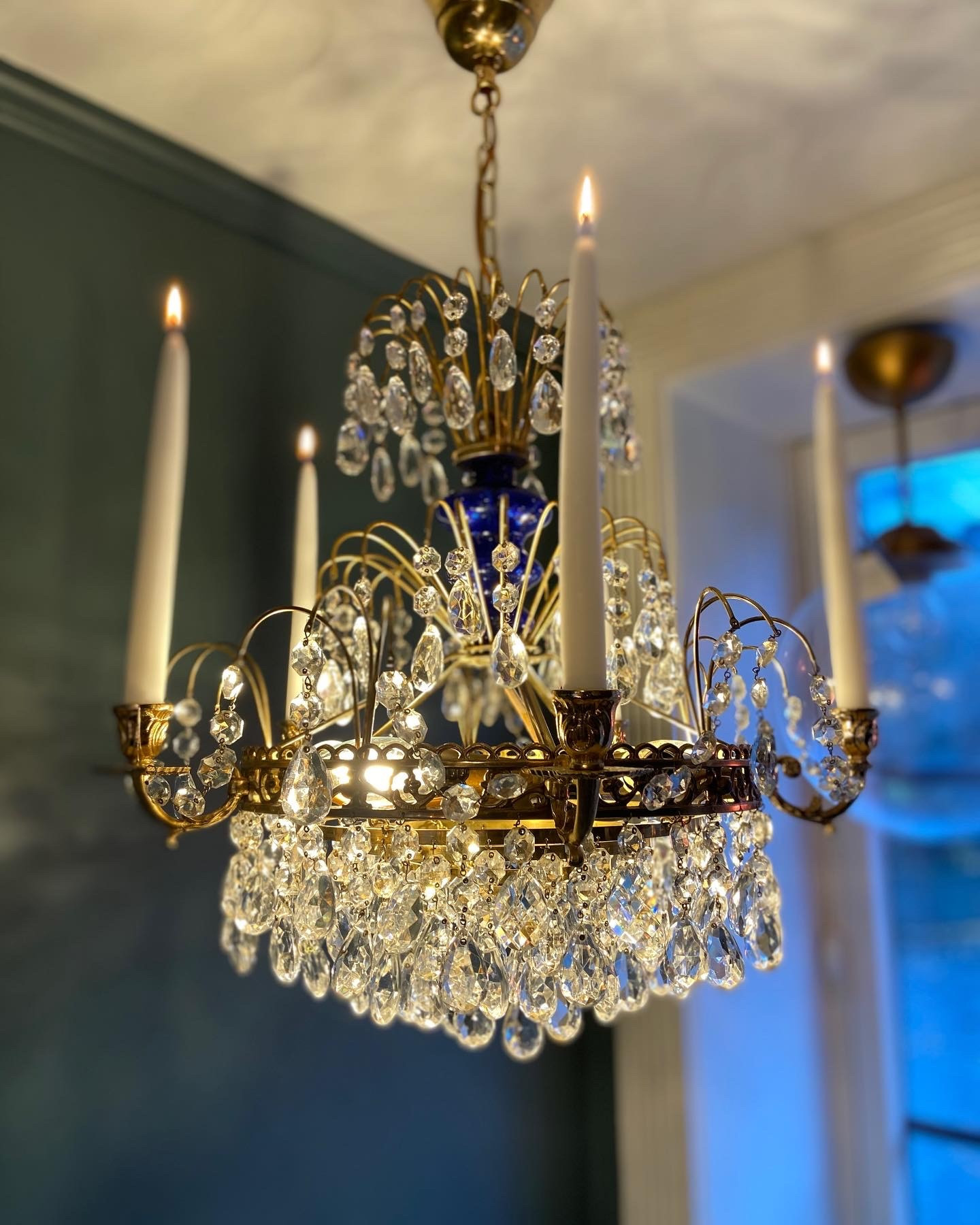Lysekrone Prismelampe krystallkrone lampe taklampe Retro prismekrone lampe lamper taklampe til salgs | FINN.no