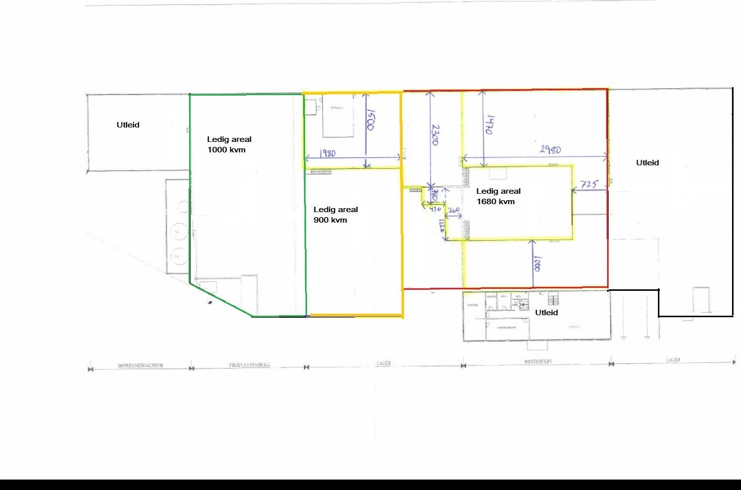 Tegning Fladebyveien Galleribilde