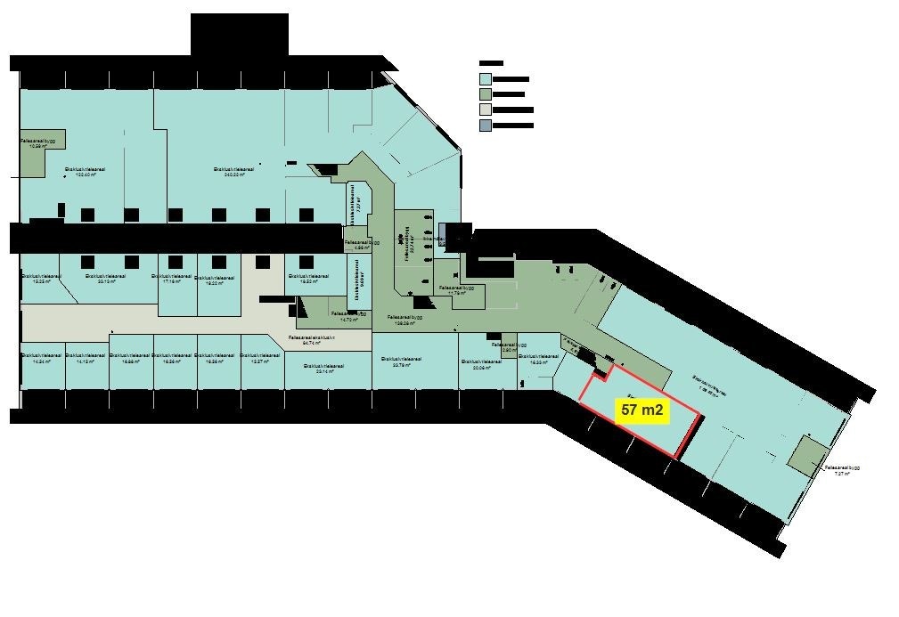 Rimelig lokale med minikjøkken og utsikt mot Bergenhus festning.
Best egnet som kontor for 2-4 personer i åpent landskap. Galleribilde