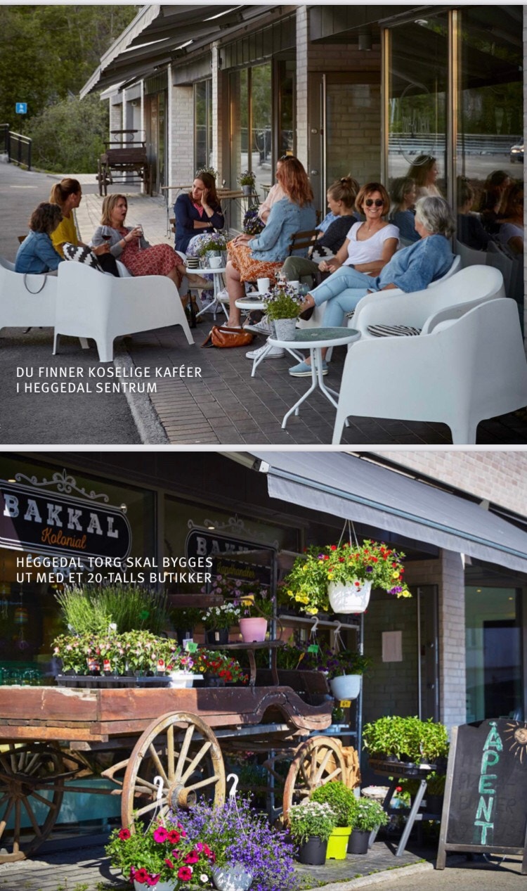 Heggedal sentrum. Galleribilde