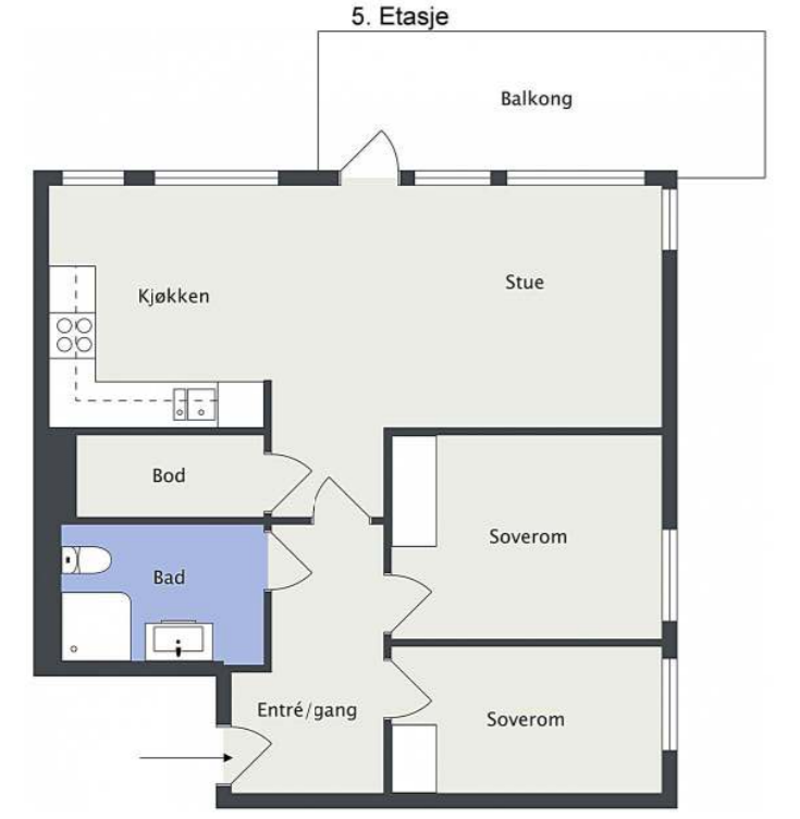 Effektiv planløsning Galleribilde