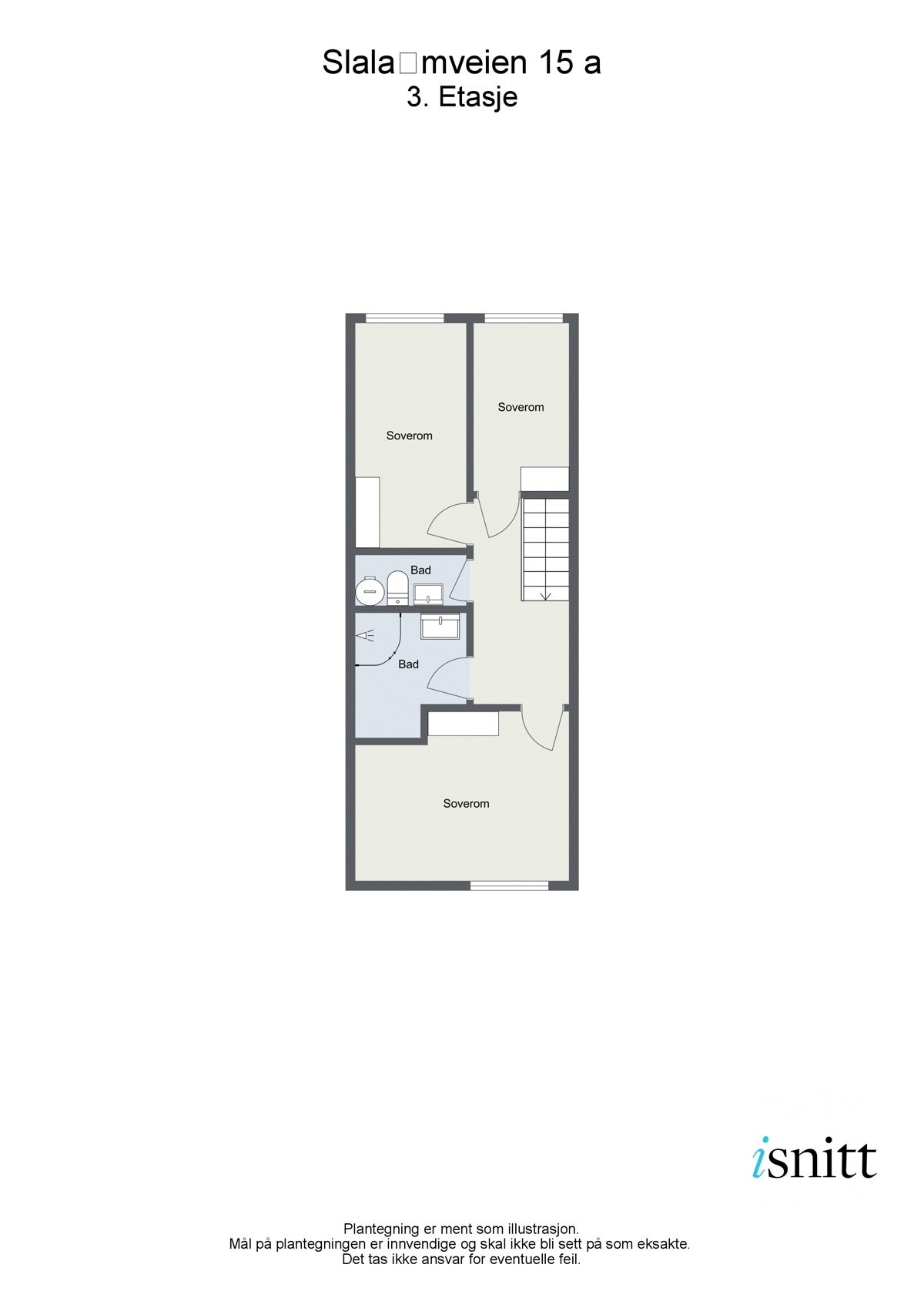 Plantegning 3.etg 2D Galleribilde