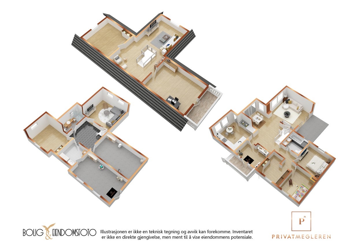 3D plantegning. Galleribilde
