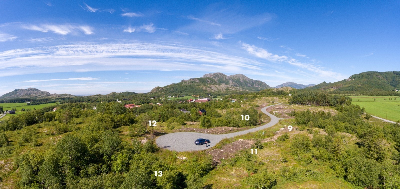 Hver tomt kan bebygges med inntil 250 kvm. (BYA) Galleribilde