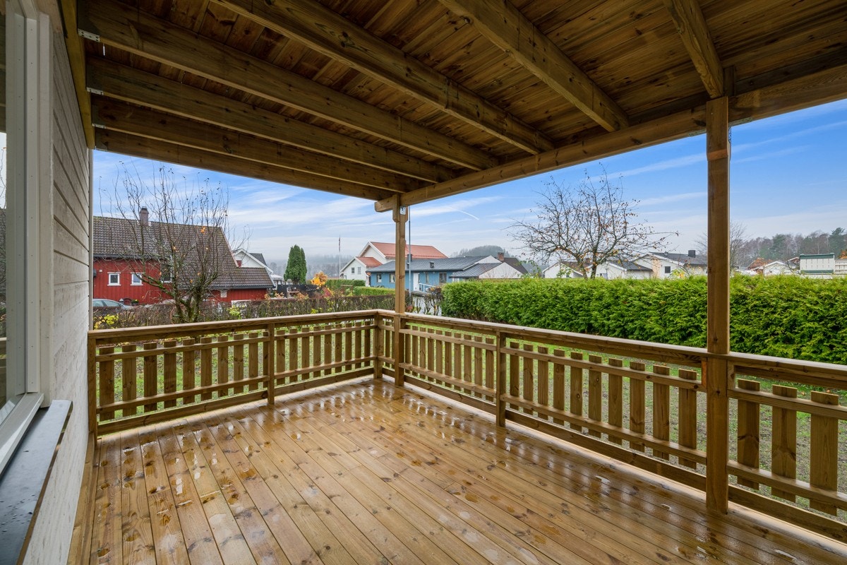 Terrassen er overbygget. Galleribilde