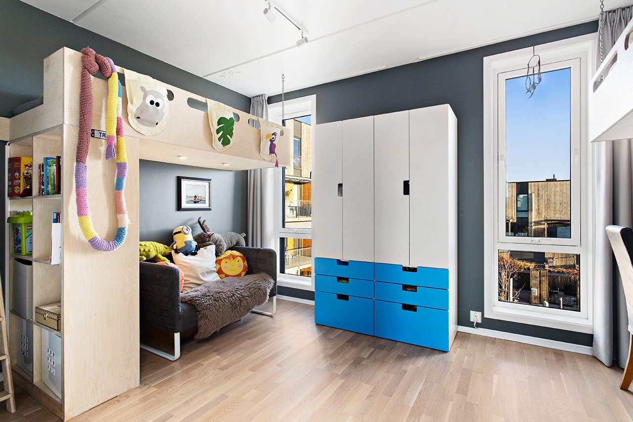 I dag er rommet innredet for 2 barn. Galleribilde