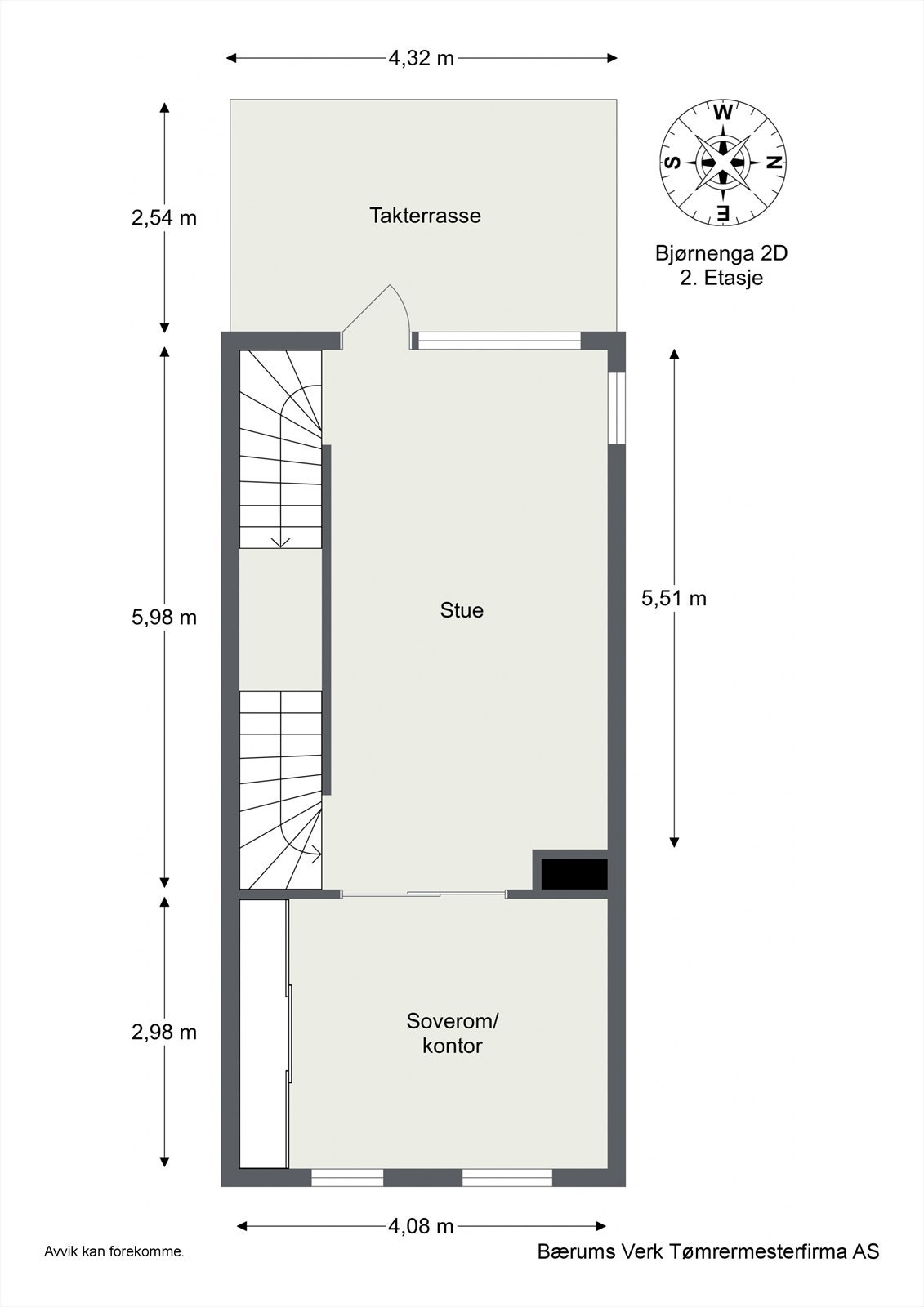 2. etasje har stue med utgang til vestvendt balkong. Her er også soverom som idag brukes til kontor. Galleribilde