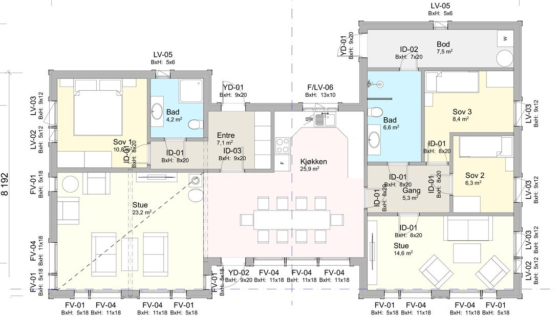 Plantegning Hå 1 Galleribilde