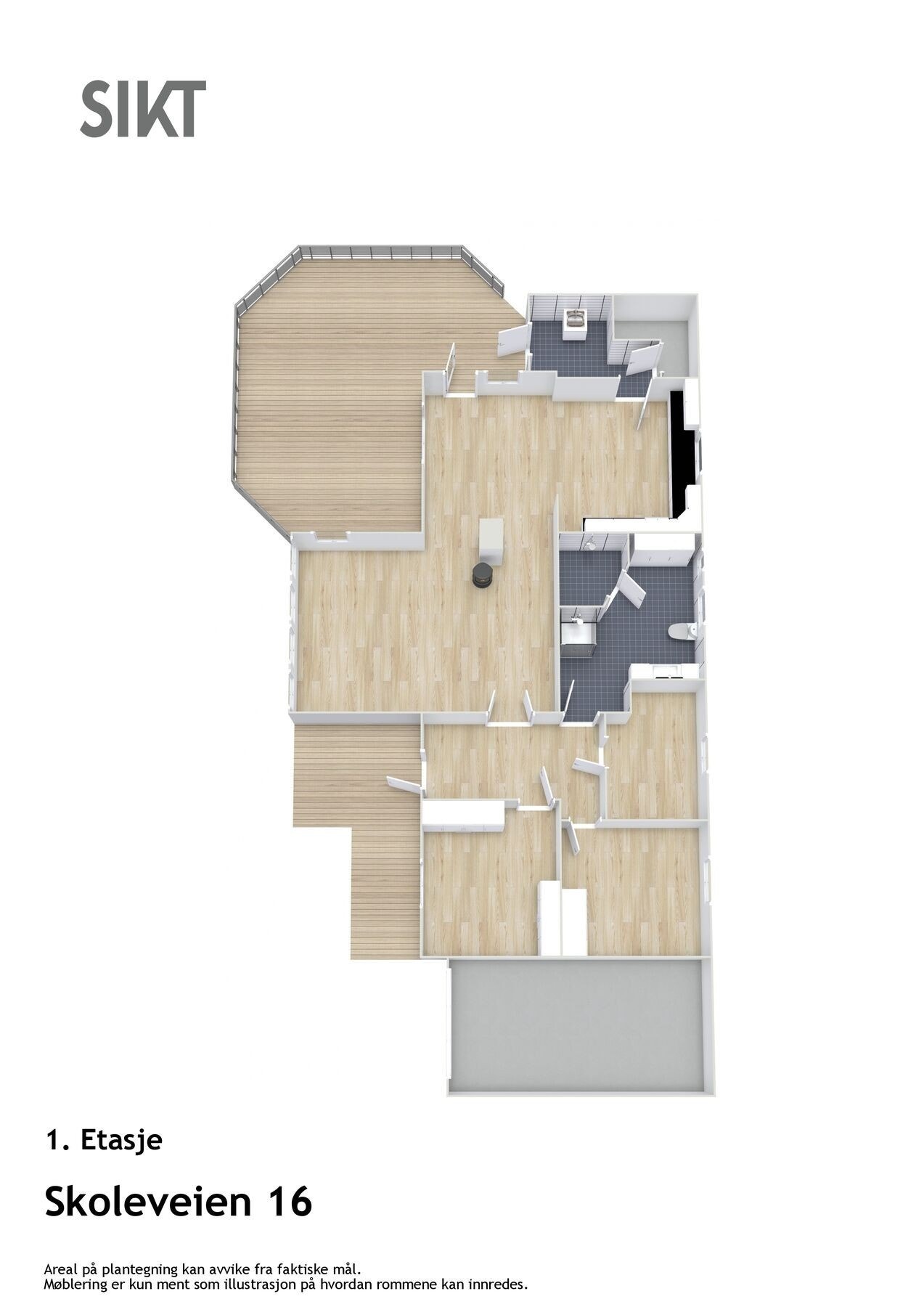 Floorplan letterhead - Skoleveien 16 - 1 Galleribilde