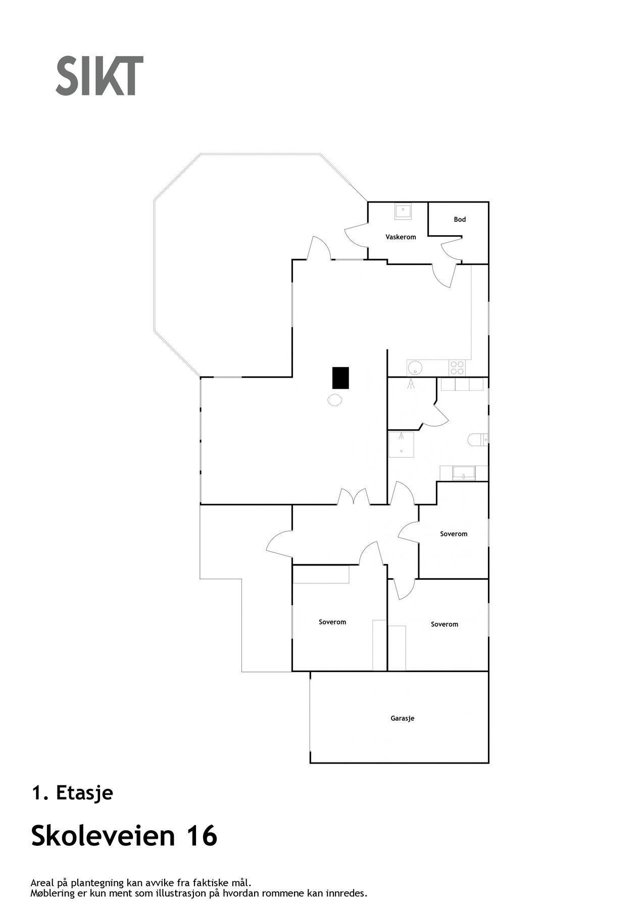 Floorplan letterhead - Skoleveien 16 - 1 Galleribilde
