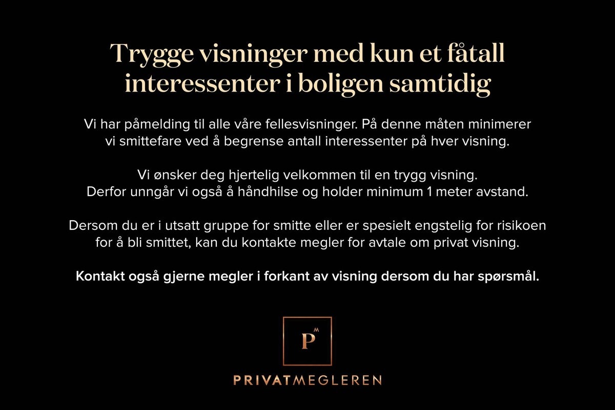 Viktig informasjon til visning! Galleribilde