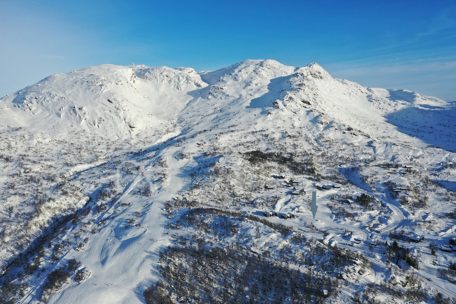 Plassering av hytten i feltet Galleribilde