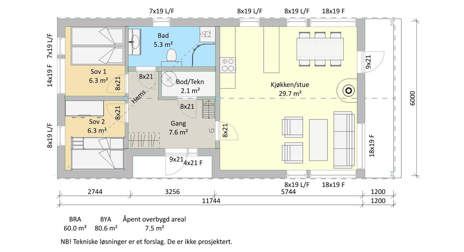 Plantegning Galleribilde