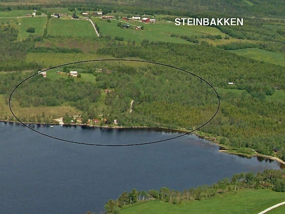 Dronefoto direkte mot feltet Galleribilde