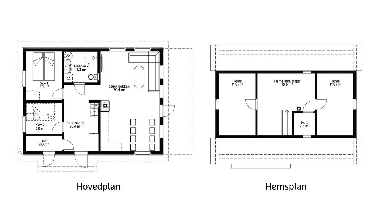 Planløsning hyttemodell RO Galleribilde