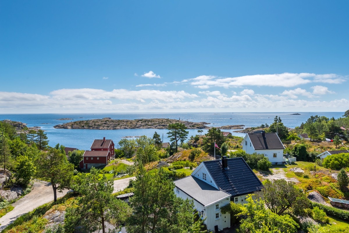 Flott utsikt til havet, Kalvøya og Båtholmene Galleribilde