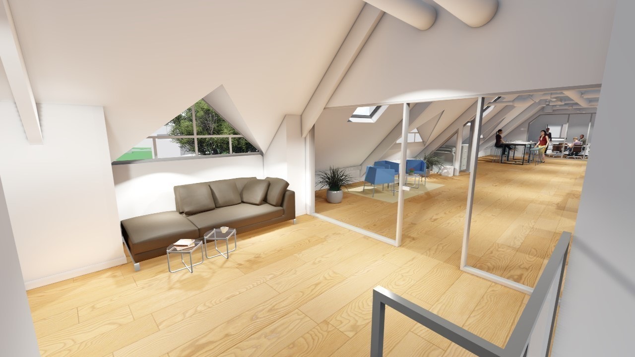 Forslag til innredning i 3. etasje Galleribilde