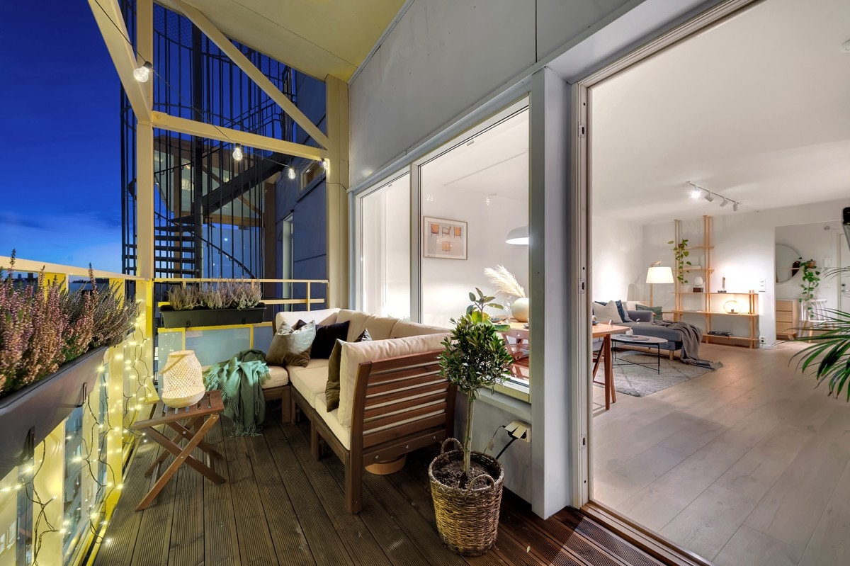 Leiligheten har en fin balkong på 7 kvm Galleribilde