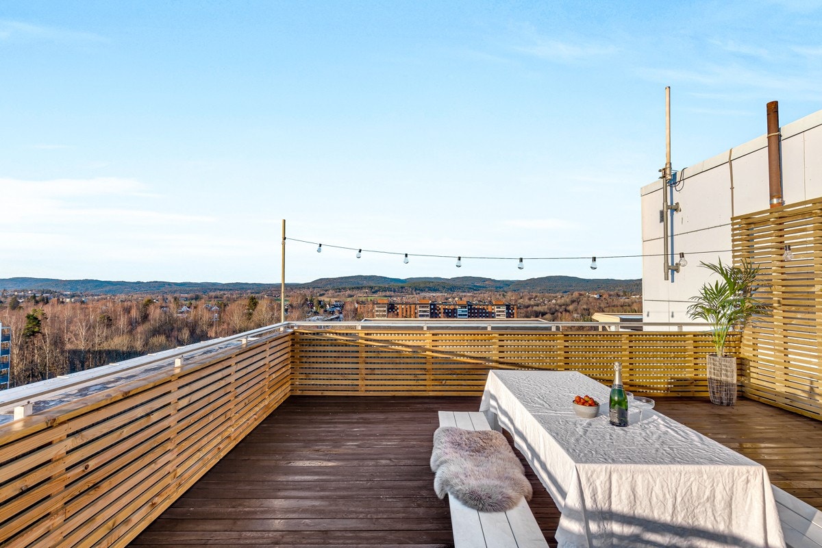 Felles takterrasse på topppen av bygget Galleribilde