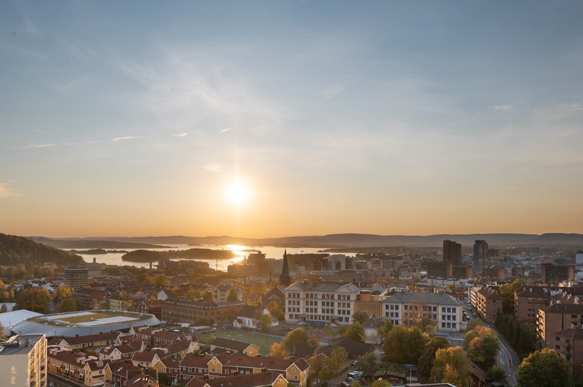 - Nydelig utsikt fra felles takkterrasser - Galleribilde