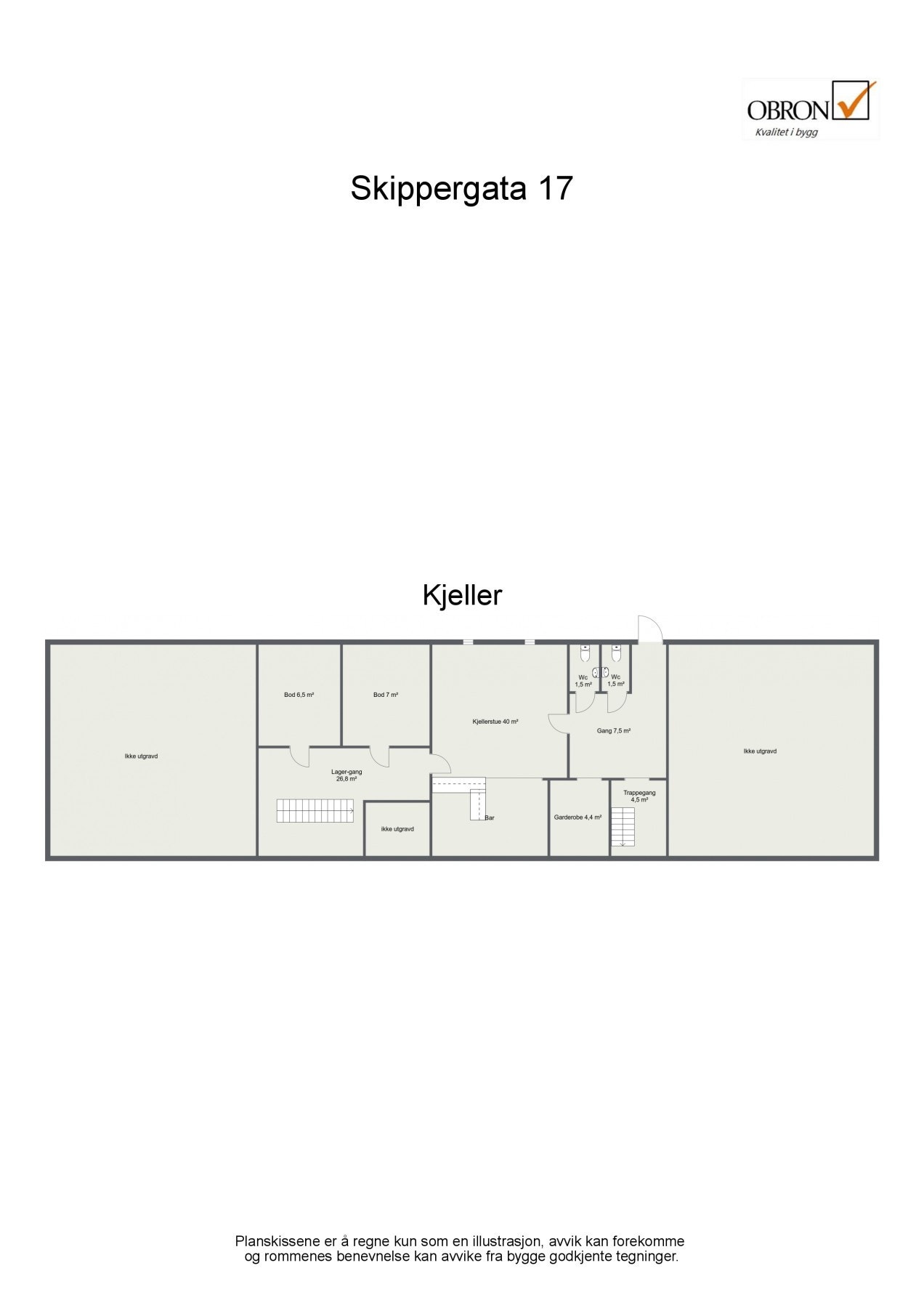 Planløsning kjeller Galleribilde