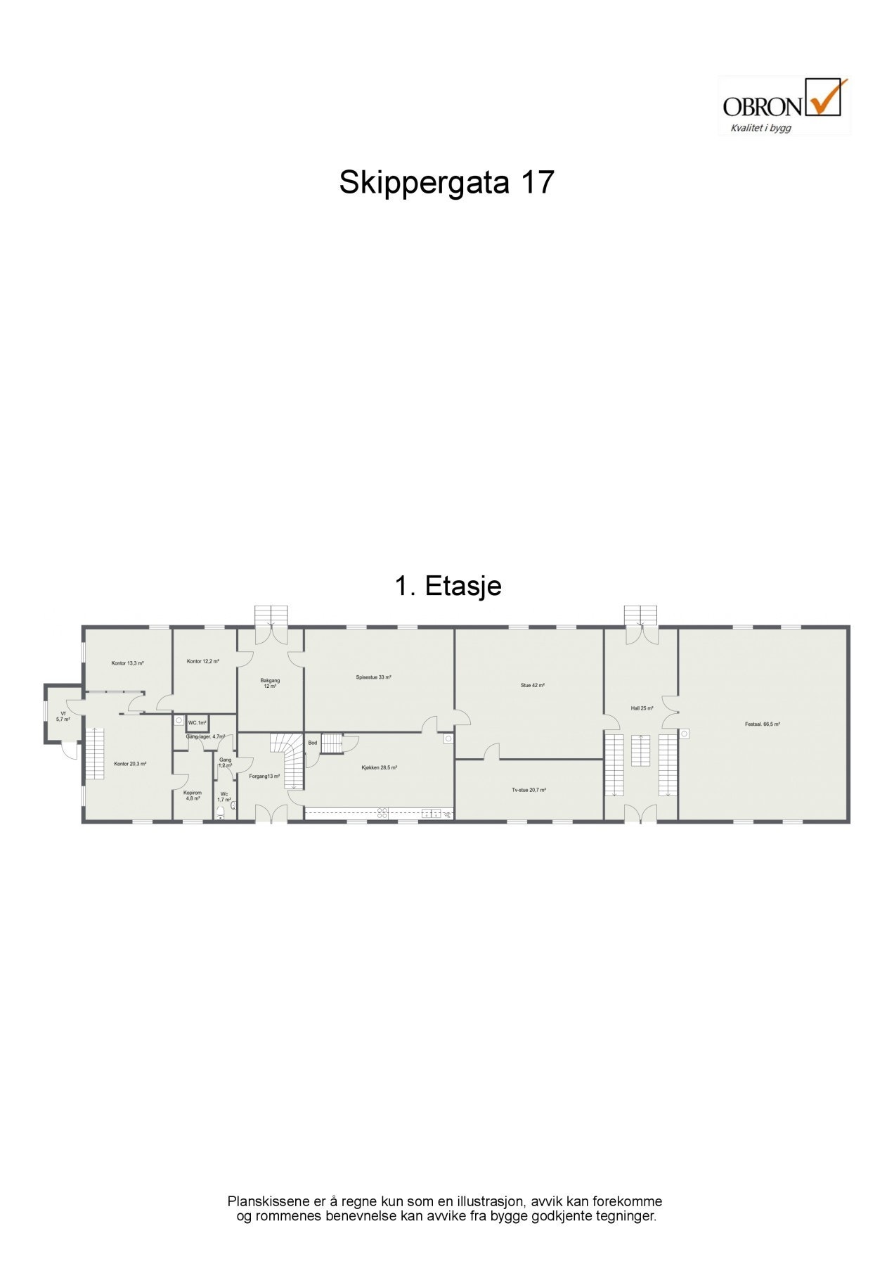 Planløsning 1.etg Galleribilde