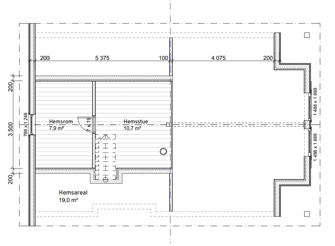 Hems med hemsstue og eget soverom. Galleribilde