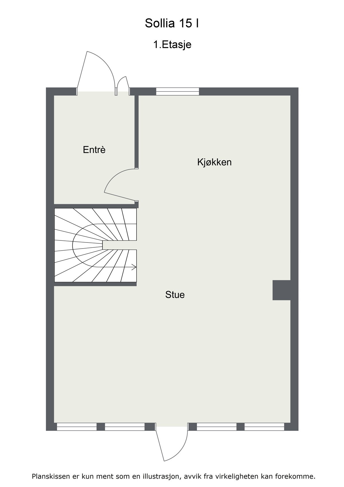 Plantegning 1.Etasje Galleribilde
