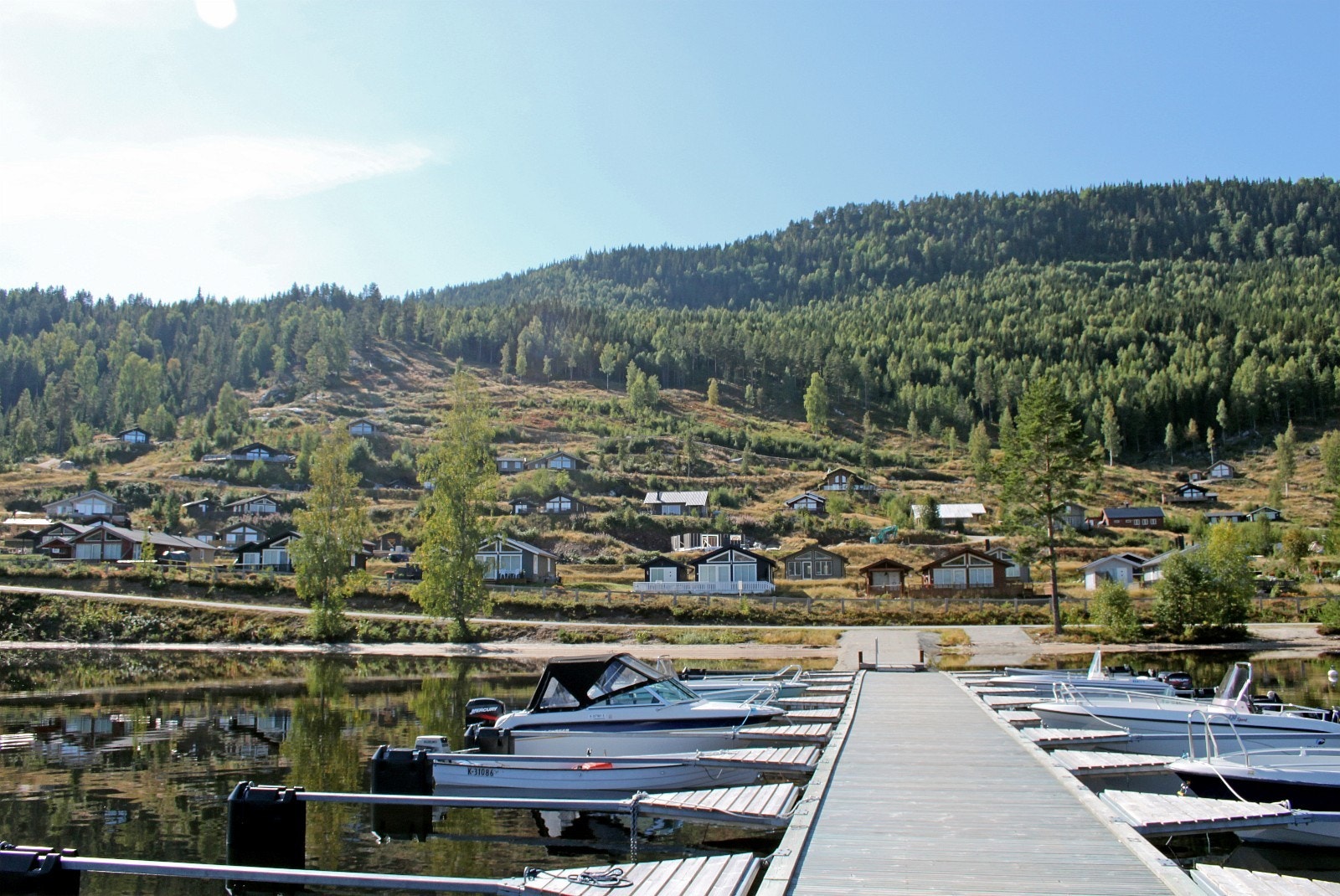 Bryggeanlegget på Nisser Hyttegrend. Galleribilde