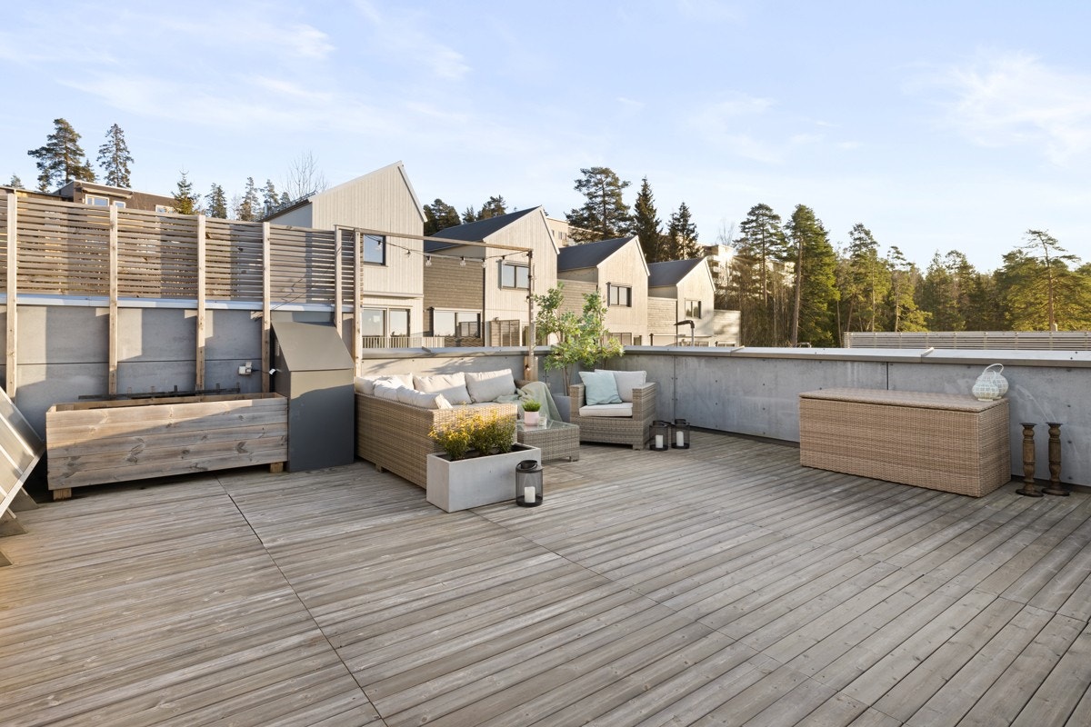Takterrassen er på ca. 48 m². Galleribilde