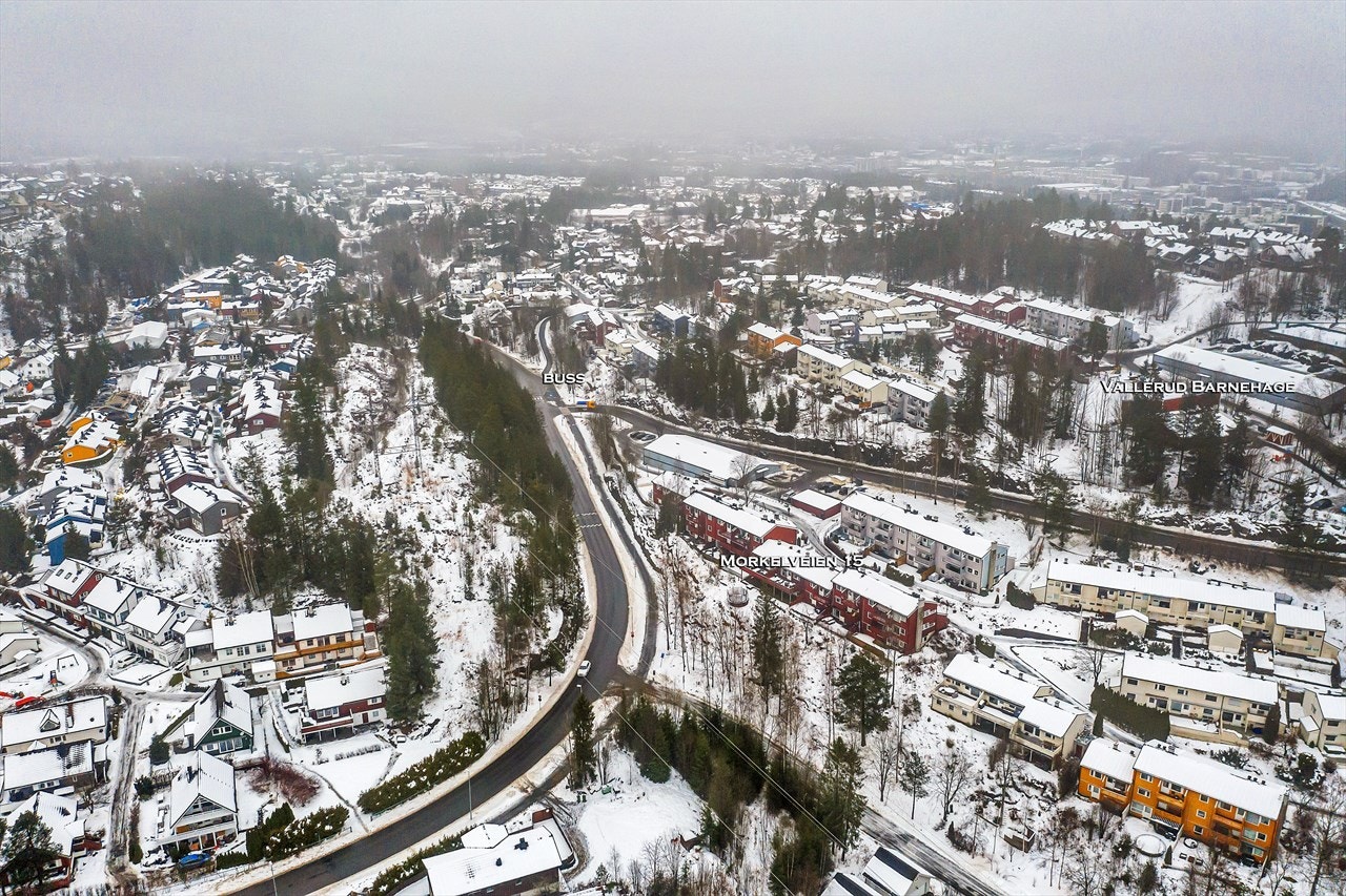 Dronefoto av Morkelveien 15. Galleribilde