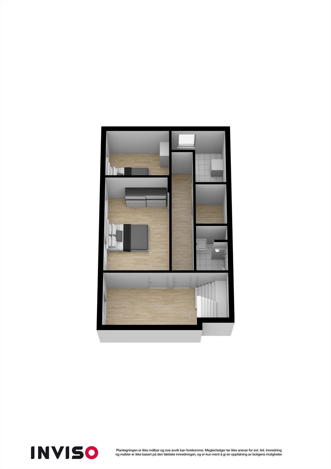 3D-skisse 1. etasje Galleribilde