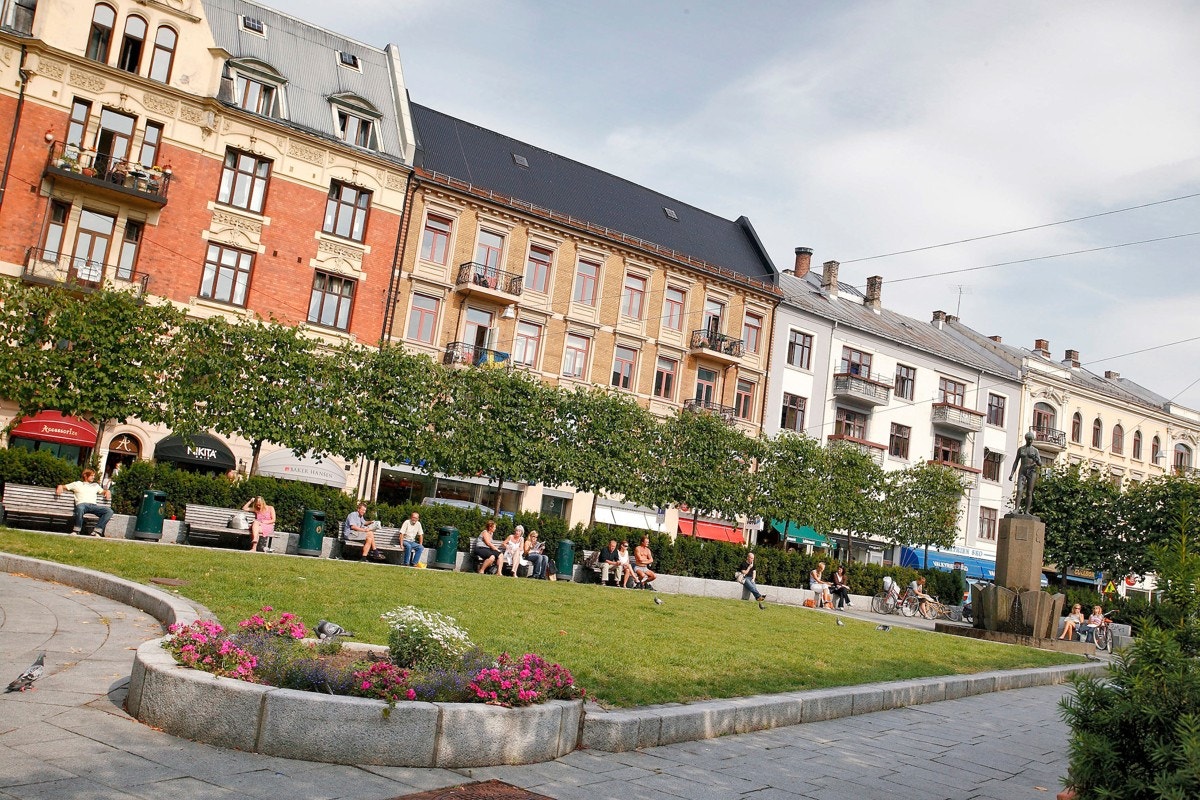 Det pågår utbygging/oppgradering i området ved Bogstadveien med bl.a. nye handelsarealer, boliger og byrom. Galleribilde