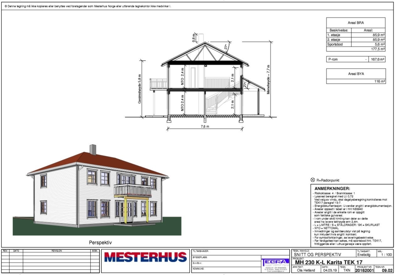 Snitt og perspektiv Karita. Galleribilde