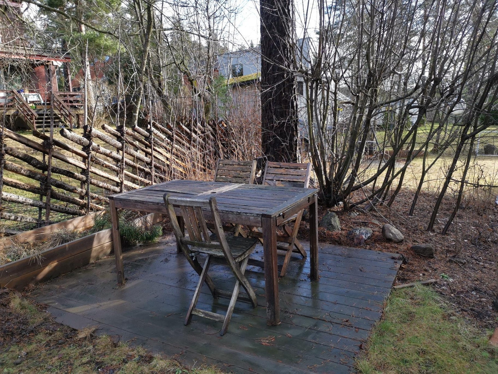 Platting med spisegruppe Galleribilde