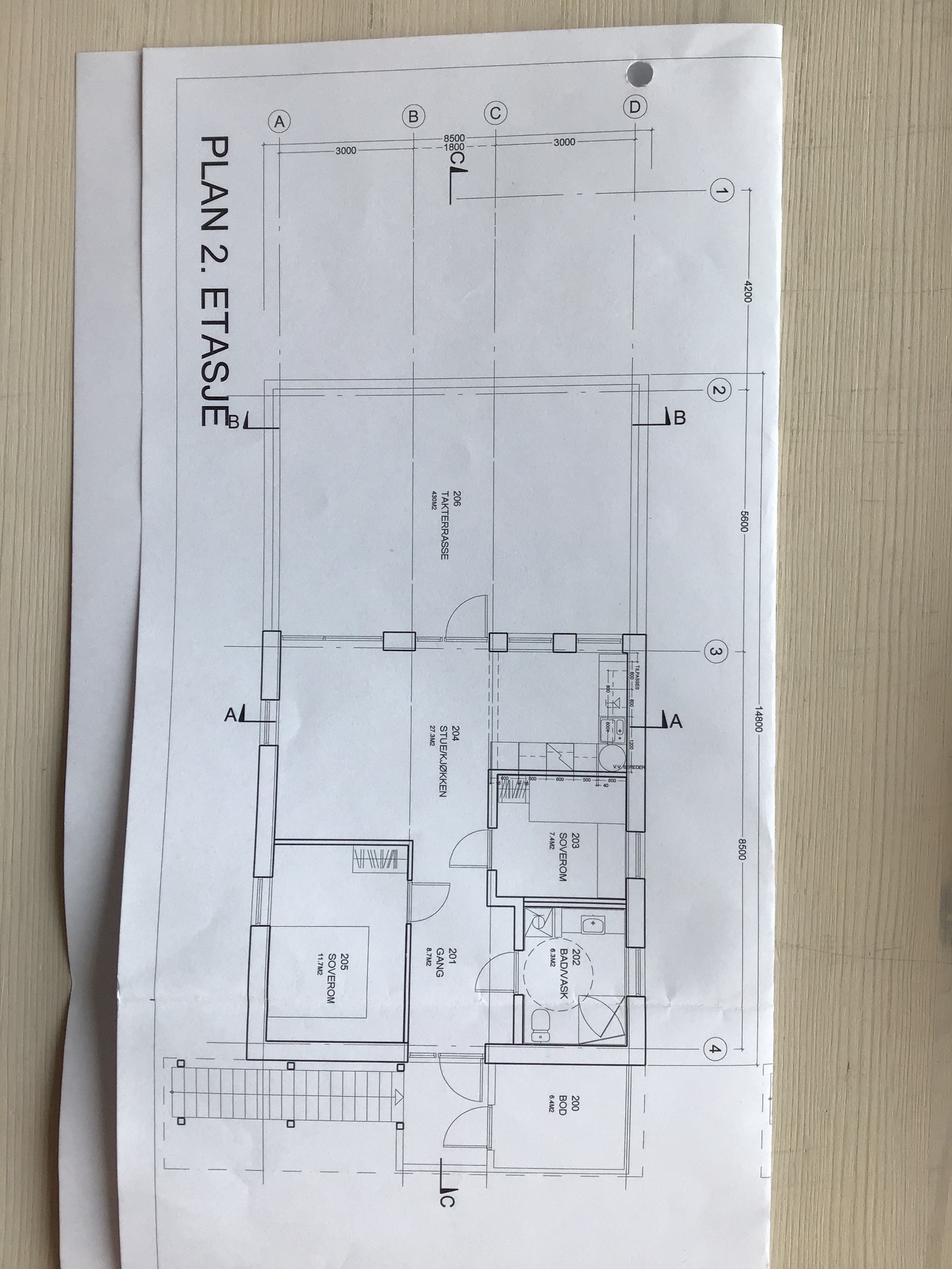 Plantegning av leilighet Galleribilde