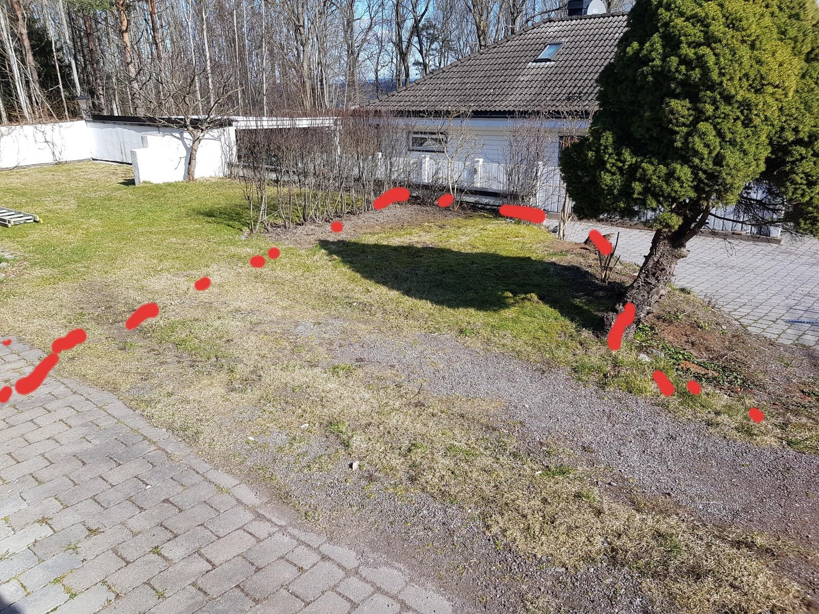 Liten hageflekk + biloppstillingsplass Galleribilde