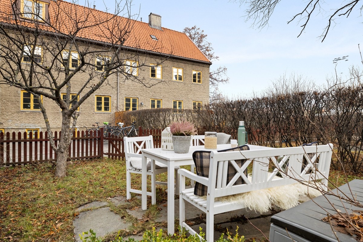 Hagens størrelse innbyr til lek og fine stunder for både store og små. Galleribilde