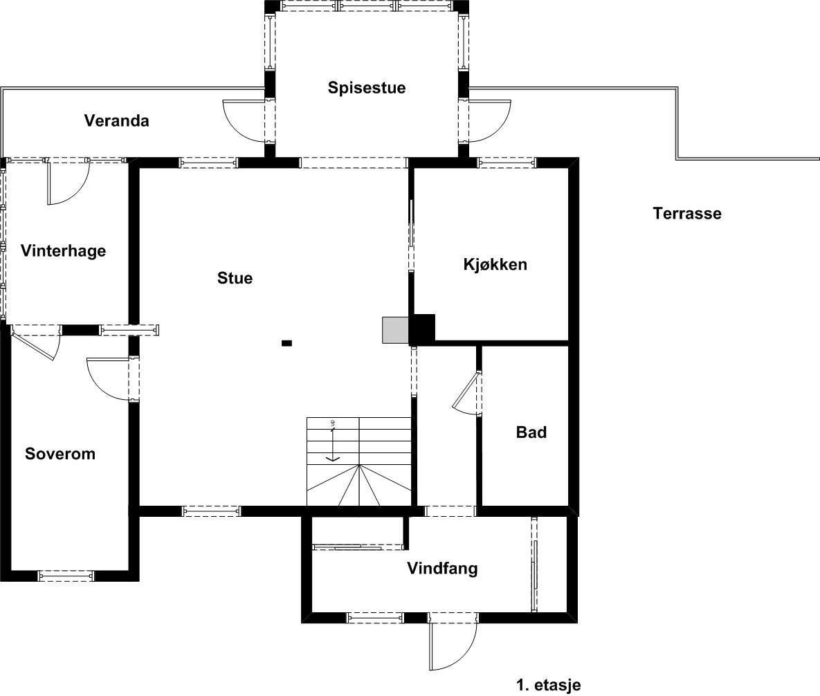 Planskisse 1 etasje Galleribilde