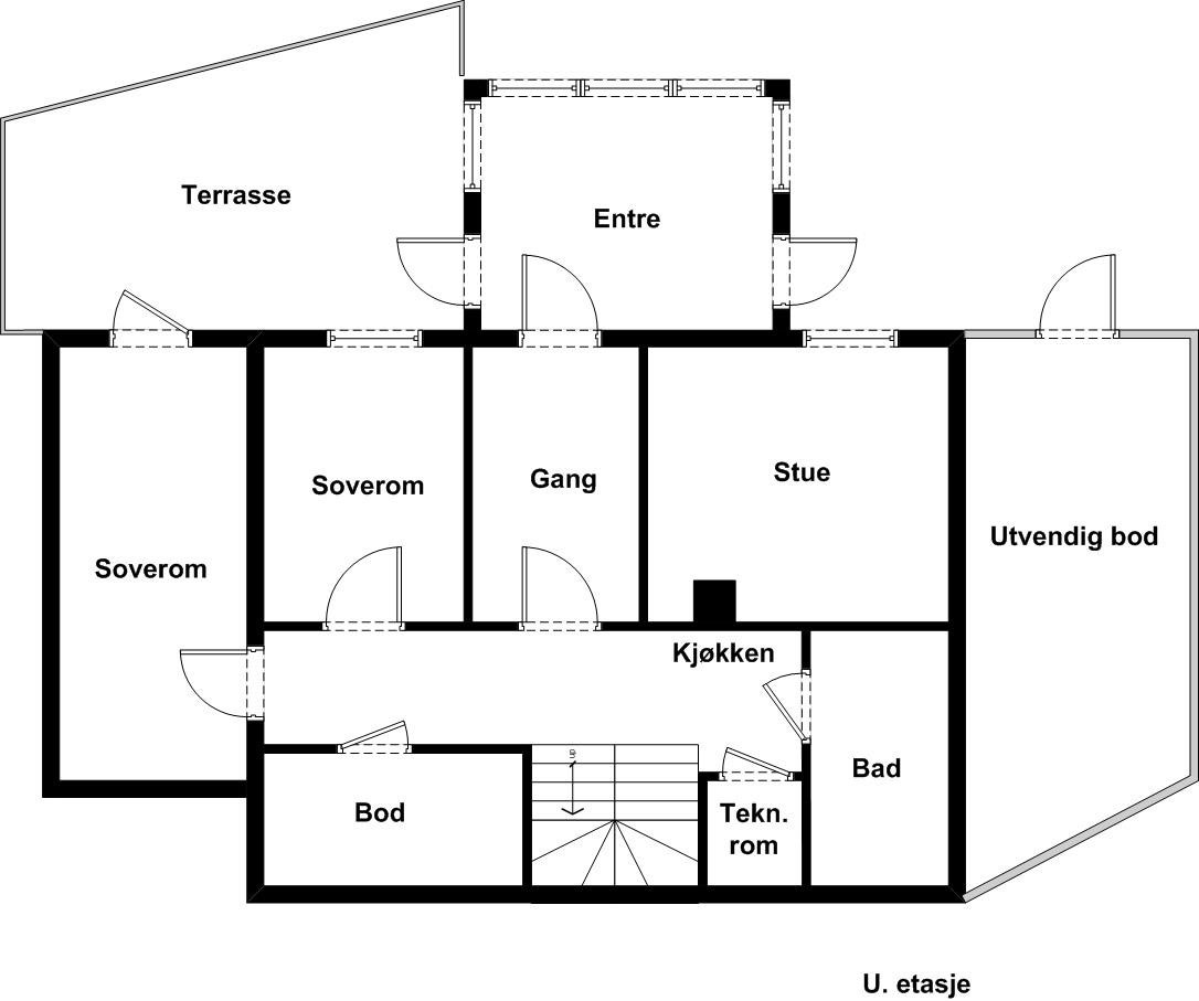 Planskisse underetasjen Galleribilde