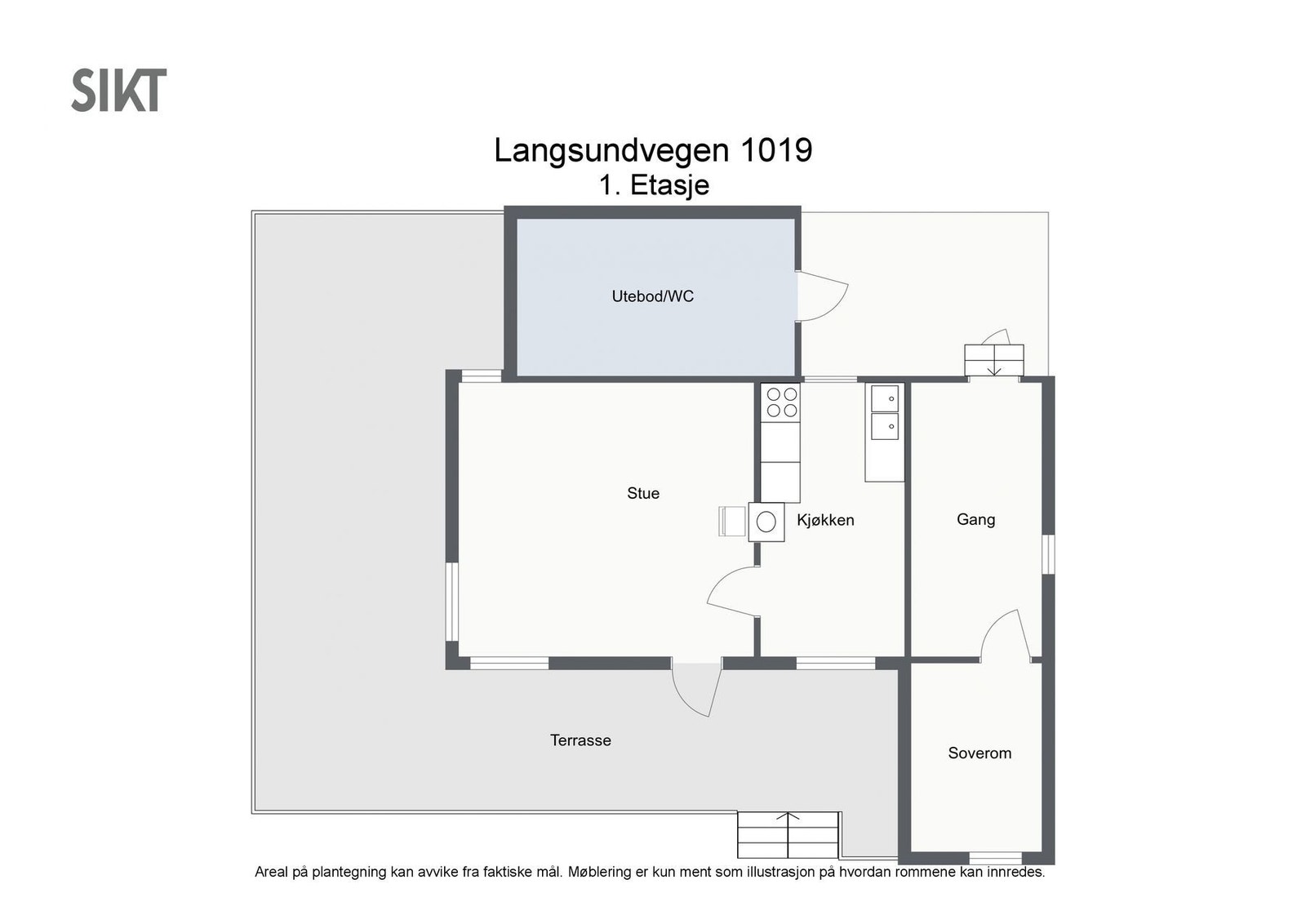 Floorplan letterhead - Langsundvegen 1019 - 1. Etasje - 2D Floor Plan Galleribilde