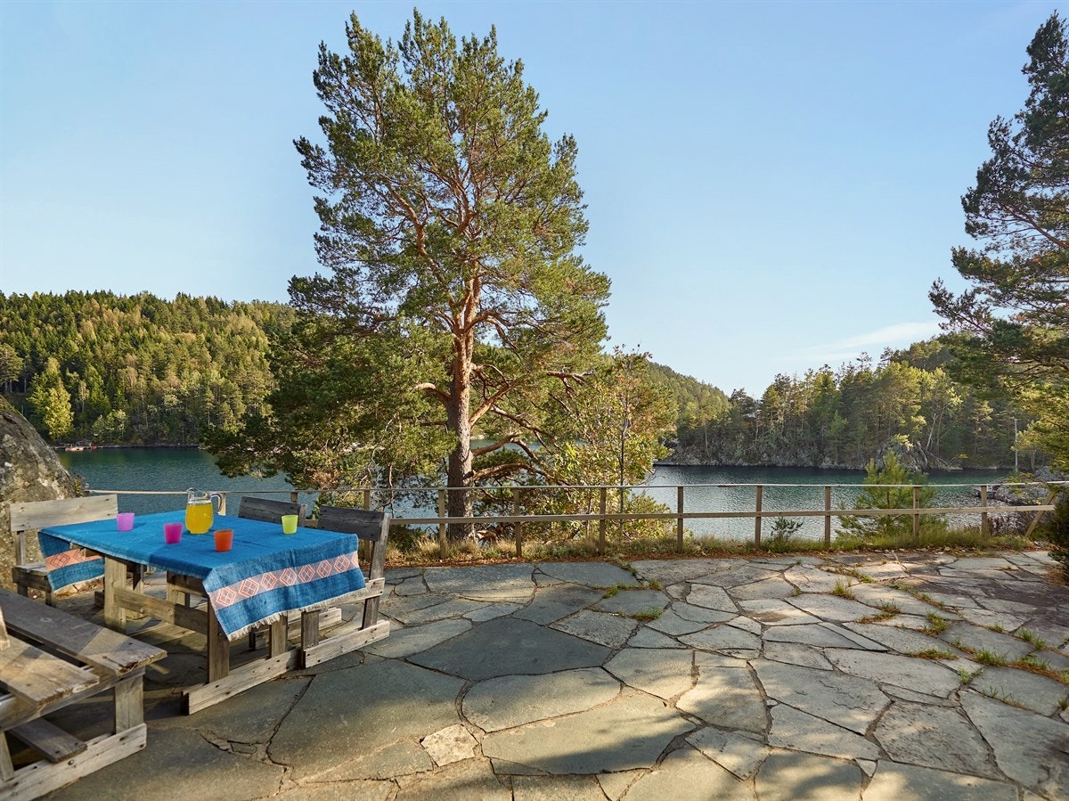 Utsikt fra terrassen mot syd Galleribilde