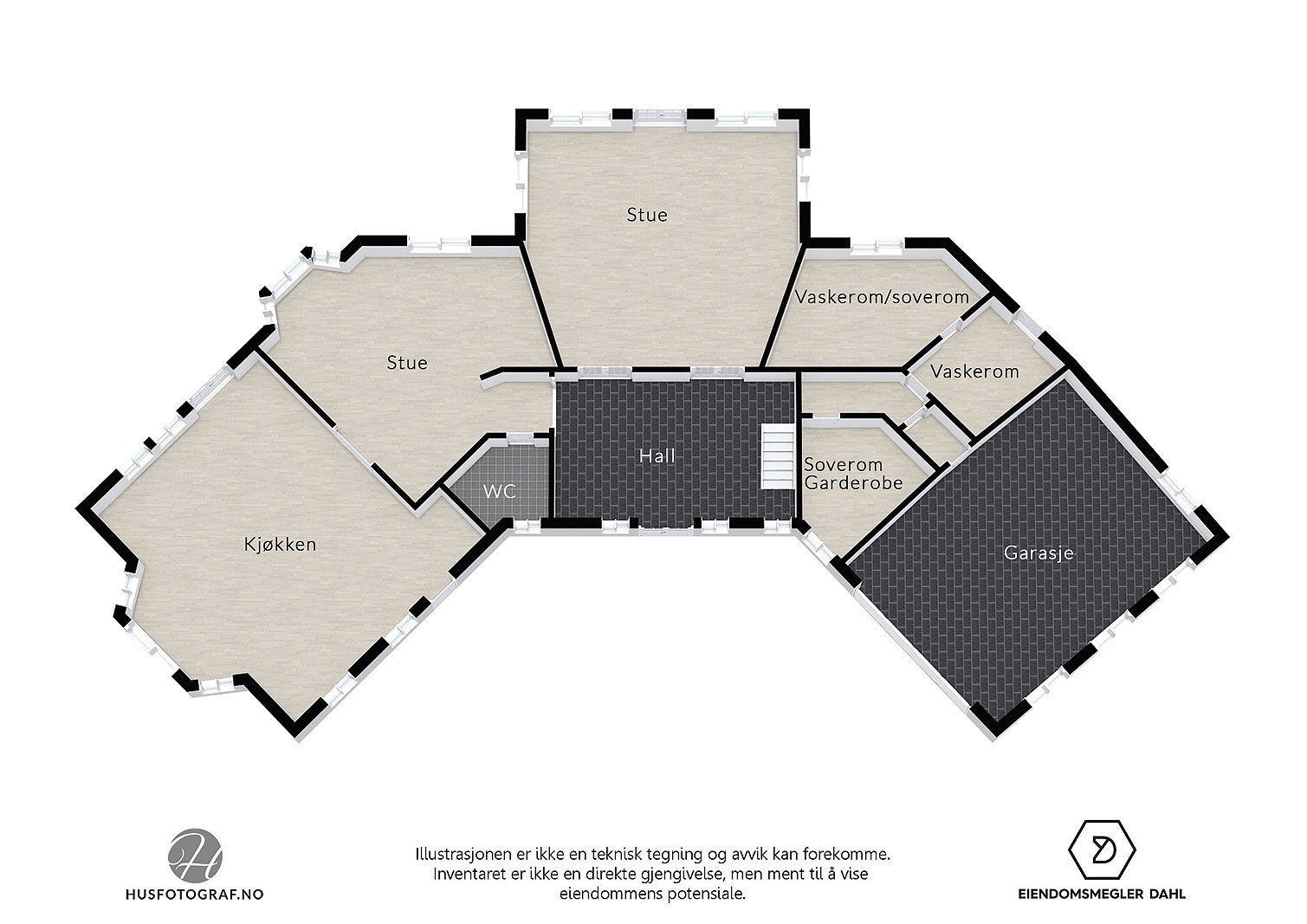 Plantegning 1.etasje Galleribilde