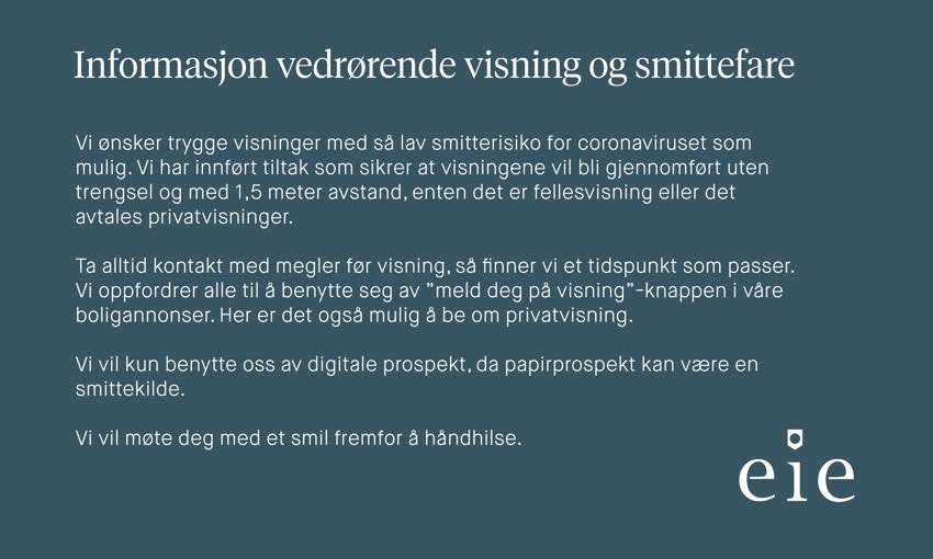 Info vedrørende visning og smittefare Galleribilde