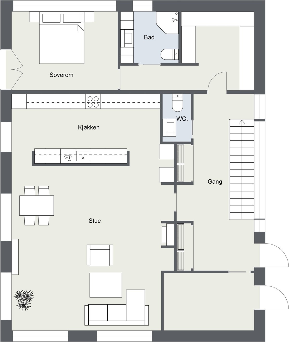 Plantegning 1. Etasje Galleribilde