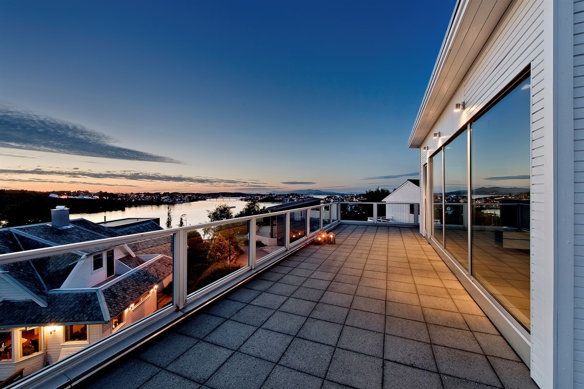 Her kan kveldssolen nytes til siste slutt. Galleribilde