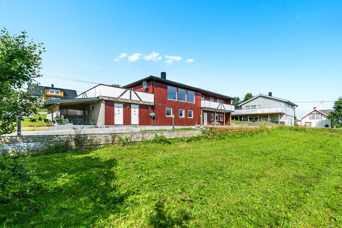 Boligen har en stor tomt