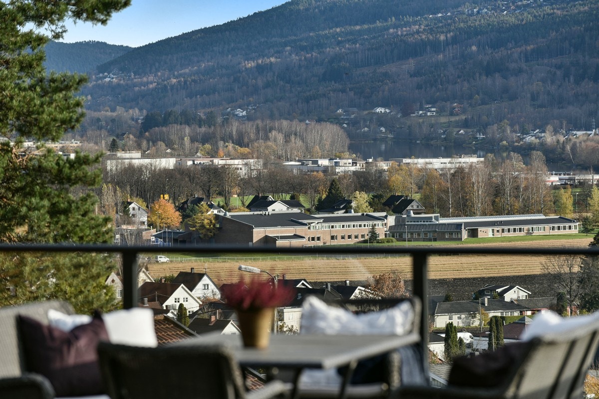 Herlig utsikt fra terrassen. Galleribilde
